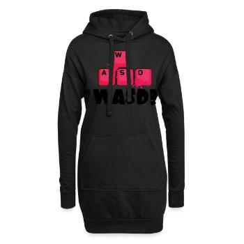 Touches du clavier Jouer à un jeu vidéo Gamer Gaming - Sweat-shirt à capuche long Femme - noir - Devant