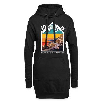 Big Sur Coast California Ocean Souvenir Souvenir - Sweat-shirt à capuche long Femme - noir - Devant