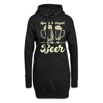 Sprachtherapeut Logopäde Geschenk - Hoodie-Kleid - Schwarz - Vorne