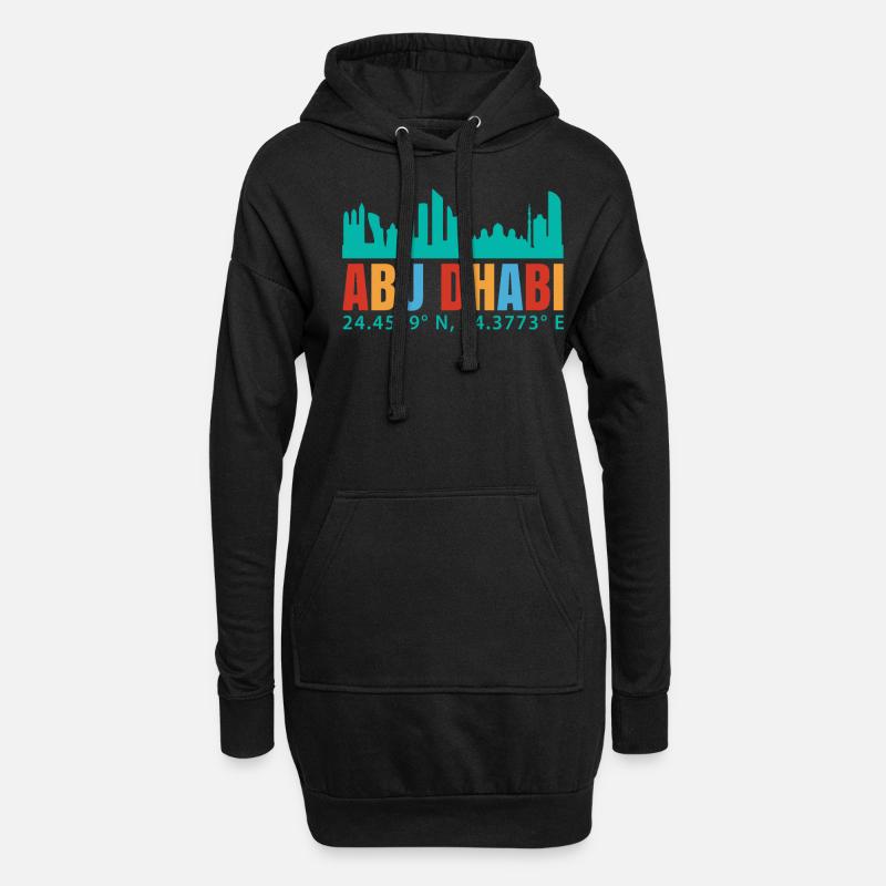 Abu Dhabi - Hoodie-Kleid - Schwarz