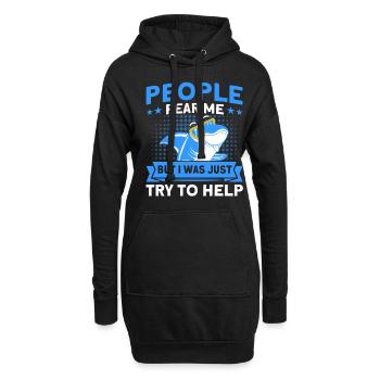 Haie Hai Liebhaber Haifisch Geschenk - Hoodie-Kleid - Schwarz - Vorne