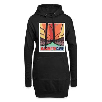 Mammoth Höhle Retro Nationalpark Souvenir Kentucky - Hoodie-Kleid - Schwarz - Vorne