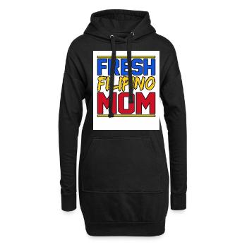 Philippinen - Hoodie-Kleid - Schwarz - Vorne
