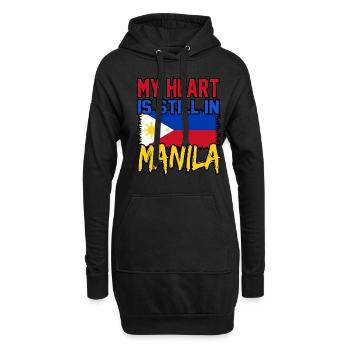 Philippinen - Hoodie-Kleid - Schwarz - Vorne