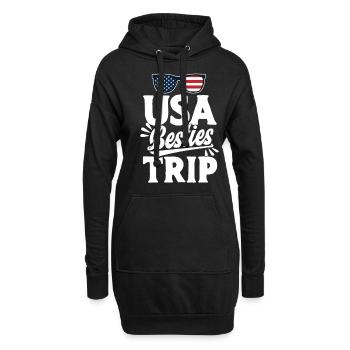 Besties Trip Urlaubsreise Urlaub Geschenk - Hoodie-Kleid - Schwarz - Vorne