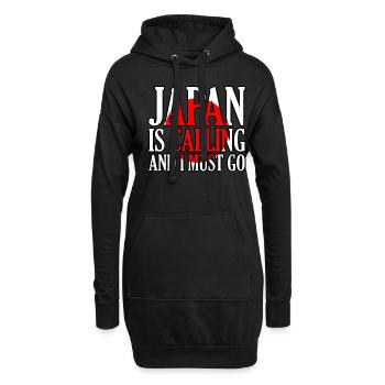 Japon - Sweat-shirt à capuche long Femme - noir - Devant