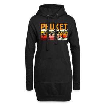 Thaïlande - Sweat-shirt à capuche long Femme - noir - Devant