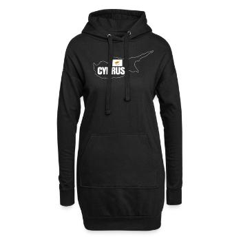 Chypre - Sweat-shirt à capuche long Femme - noir - Devant