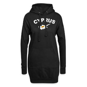 Chypre - Sweat-shirt à capuche long Femme - noir - Devant