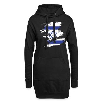Israël - Sweat-shirt à capuche long Femme - noir - Devant