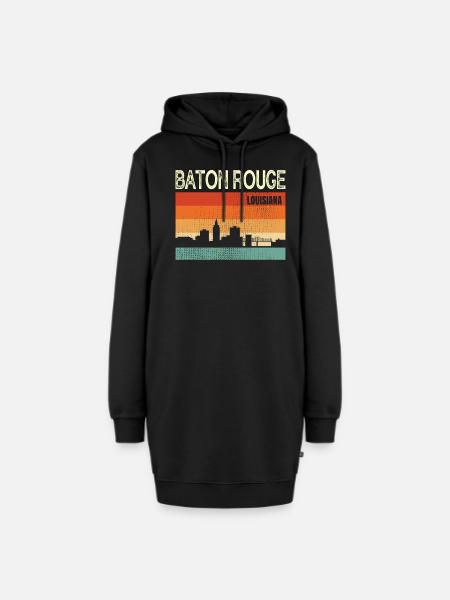 Baton Rouge Louisiana - Hoodie-Kleid - Schwarz