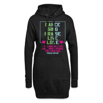 Sing Praise Live Love Jesus Christian Pastor - Hoodie-Kleid - Schwarz - Vorne