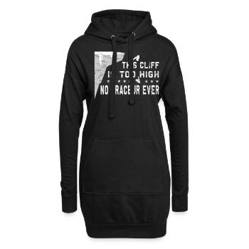 Cette falaise est trop haute - Cliff jumping - Sweat-shirt à capuche long Femme - noir - Devant