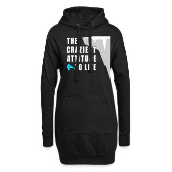 Das Verrückteste gefühl Klippenspringen - Hoodie-Kleid - Schwarz - Vorne