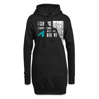 I can't - lustiges Klippenspringen - Hoodie-Kleid - Schwarz - Vorne
