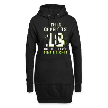 This Gamer Video Game Lover Gamer Age 18 - Hoodie-Kleid - Schwarz - Vorne