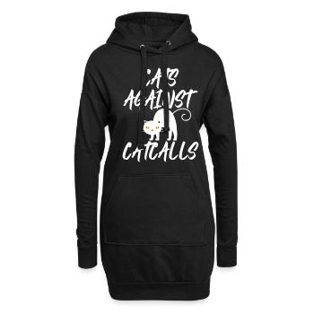 Chats contre Catcalls Chats Catcalling Féministe - Sweat-shirt à capuche long Femme - noir - Devant