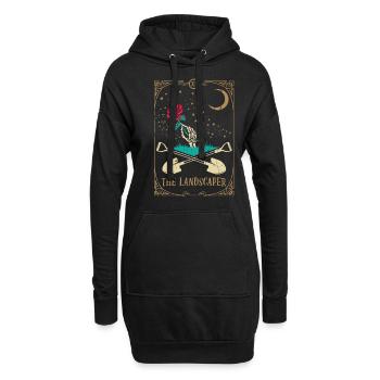 Carte de Tarot Rose Club Occulte Paysager Gothique - Sweat-shirt à capuche long Femme - noir - Devant