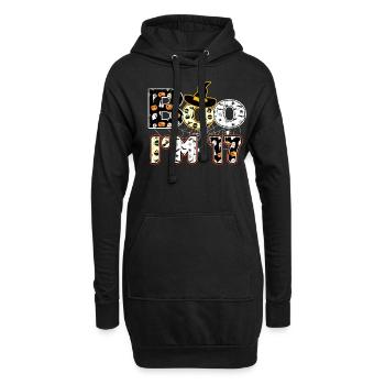 Halloween Pattern Spider Creatures Birth Age 17 - Hoodie Dress - black - Front
