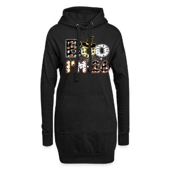 Halloween Pattern Spider Creatures Naissance Age 26 - Sweat-shirt à capuche long Femme - noir - Devant