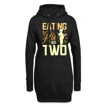 Manger de la tarte pour deux - Sweat-shirt à capuche long Femme - noir - Devant