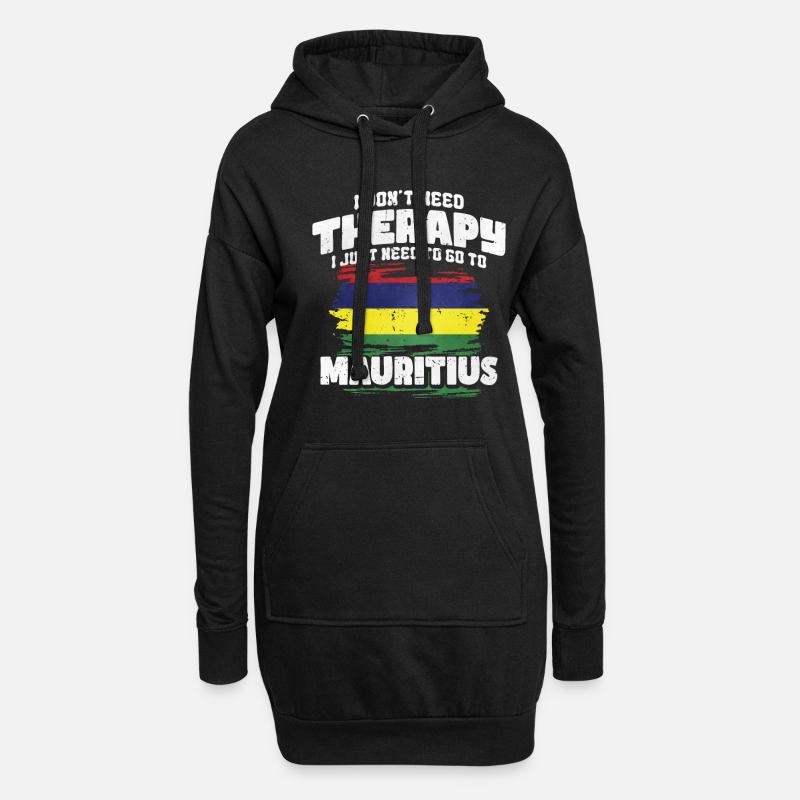 Mauritius - Hoodie-Kleid - Schwarz