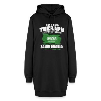 Saudi-arabien - Hoodie-Kleid - Schwarz - Vorne