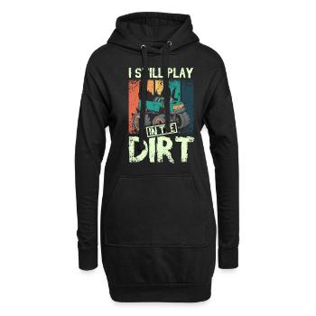 Je joue toujours dans le camion Monster dirt - Sweat-shirt à capuche long Femme - noir - Devant