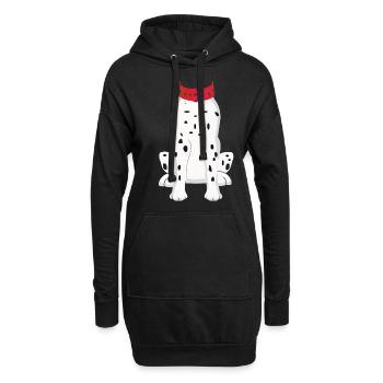 Funny Animal Dog Dalmatian Costume For Halloween - Hoodie-Kleid - Schwarz - Vorne