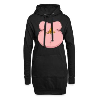 Drôle de costume de banane de singe animal pour Halloween - Sweat-shirt à capuche long Femme - noir - Devant