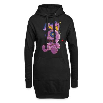 Creepy Voodoo Horror Scary Halloween - Hoodie-Kleid - Schwarz - Vorne