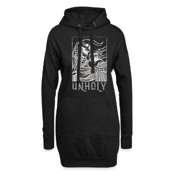 Skeleton Bones Tarot Card Occult Unholy Gothic - Hoodie-Kleid - Schwarz - Vorne