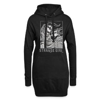 Skeleton Bones Tarot Card Occult Strange Gothic - Hoodie-Kleid - Schwarz - Vorne