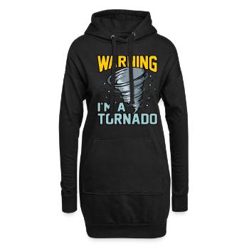 Tornado - Hoodie-Kleid - Schwarz - Vorne