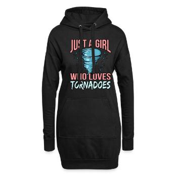 Tornado - Hoodie-Kleid - Schwarz - Vorne