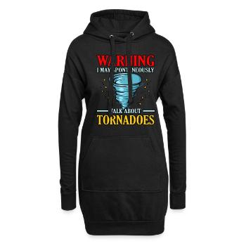Tornado - Hoodie-Kleid - Schwarz - Vorne