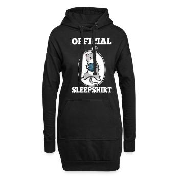 Chemise de sommeil officielle chat - Sweat-shirt à capuche long Femme - noir - Devant