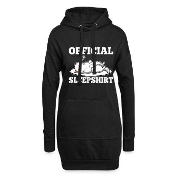 Chemise de sommeil officielle chat - Sweat-shirt à capuche long Femme - noir - Devant