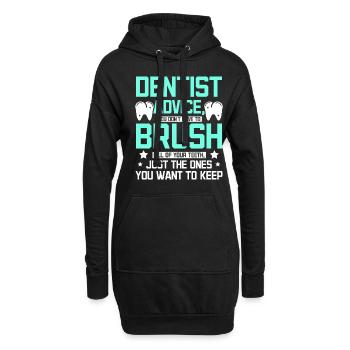 Drôle de conseils de dentiste - Sweat-shirt à capuche long Femme - noir - Devant