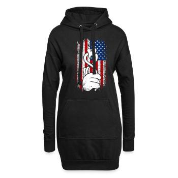 Usa American Flag Dentist 4 juillet - Sweat-shirt à capuche long Femme - noir - Devant