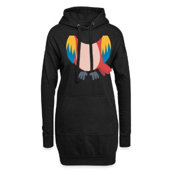 Funny Animal Parrot Costume For Halloween - Hoodie-Kleid - Schwarz - Vorne