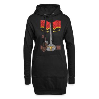 Funny Cowboy Costume For Halloween - Hoodie-Kleid - Schwarz - Vorne