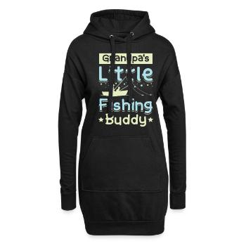 Grandpas little fishing buddy - Hoodie-Kleid - Schwarz - Vorne