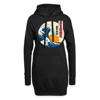 Große Welle von Kanagawa Okinawa Japan - Hoodie-Kleid - Schwarz - Vorne