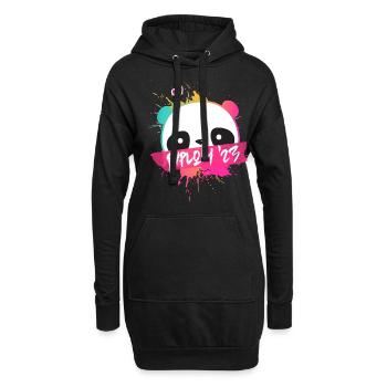 Diplom '23 Motto mit Panda - Diplom Abschluss 2023 - Hoodie-Kleid - Schwarz - Vorne