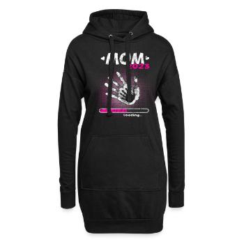 Grossesse Garçon ou Fille 2023 - Sweat-shirt à capuche long Femme - noir - Devant