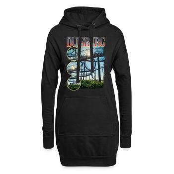 Duisburg Deutschland Stadt Skyline Heimat Liebe - Hoodie-Kleid - Schwarz - Vorne