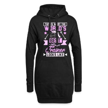 The world's best horse trainer looks like - Hoodie-Kleid - Schwarz - Vorne