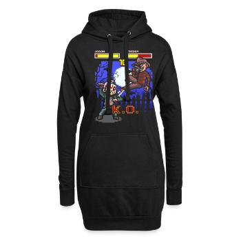Halloween Gamer Arcade Kampf Jason Freddy - Hoodie-Kleid - Schwarz - Vorne