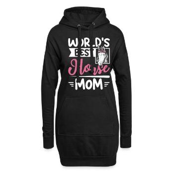 World's best horse mom - Hoodie-Kleid - Schwarz - Vorne